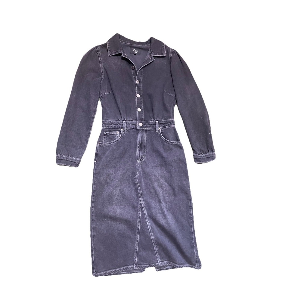 RAILS Beverly Denim Midi Shirtdress Size M Comfort Western Country Farmhouse